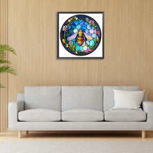 Load image into Gallery viewer, Round Plate Glass Bee 30*30CM (canvas) Full Round Drill Diamond Painting
