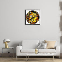 Load image into Gallery viewer, Round Plate Glass Bee 30*30CM (canvas) Full Round Drill Diamond Painting
