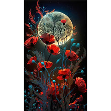 Load image into Gallery viewer, Poppies Under The Moon 40*70CM (canvas) Full Square Drill Diamond Painting
