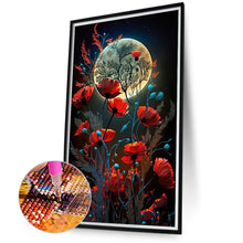 Load image into Gallery viewer, Poppies Under The Moon 40*70CM (canvas) Full Square Drill Diamond Painting
