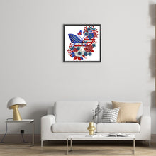 Load image into Gallery viewer, Independence Day Butterflies 30*30CM (canvas) Partial Special-Shaped Drill Diamond Painting
