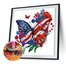 Load image into Gallery viewer, Independence Day Butterflies 30*30CM (canvas) Partial Special-Shaped Drill Diamond Painting
