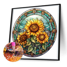 Load image into Gallery viewer, Flower Glass Painting 30*30CM (canvas) Full Round Drill Diamond Painting
