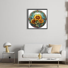 Load image into Gallery viewer, Flower Glass Painting 30*30CM (canvas) Full Round Drill Diamond Painting
