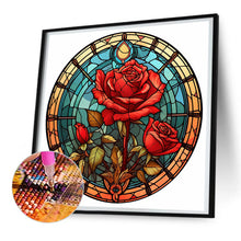 Load image into Gallery viewer, Flower Glass Painting 30*30CM (canvas) Full Round Drill Diamond Painting
