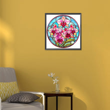 Load image into Gallery viewer, Flower Glass Painting 30*30CM (canvas) Full Round Drill Diamond Painting
