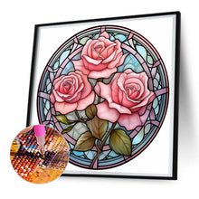 Load image into Gallery viewer, Flower Glass Painting 30*30CM (canvas) Full Round Drill Diamond Painting
