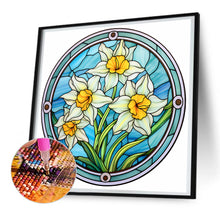 Load image into Gallery viewer, Flower Glass Painting 30*30CM (canvas) Full Round Drill Diamond Painting
