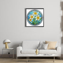 Load image into Gallery viewer, Flower Glass Painting 30*30CM (canvas) Full Round Drill Diamond Painting
