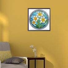 Load image into Gallery viewer, Flower Glass Painting 30*30CM (canvas) Full Round Drill Diamond Painting
