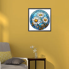 Load image into Gallery viewer, Flower Glass Painting 30*30CM (canvas) Full Round Drill Diamond Painting
