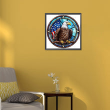 Load image into Gallery viewer, Animal Eagle Glass Painting 30*30CM (canvas) Full Round Drill Diamond Painting
