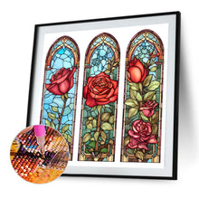 Load image into Gallery viewer, Rose Glass Painting 40*40CM (canvas) Full Round Drill Diamond Painting
