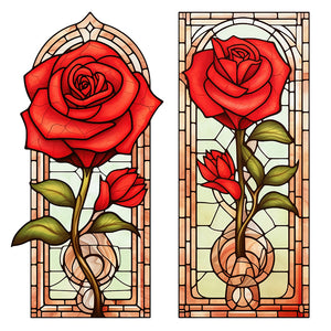 Rose Glass Painting 40*40CM (canvas) Full Round Drill Diamond Painting