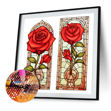 Load image into Gallery viewer, Rose Glass Painting 40*40CM (canvas) Full Round Drill Diamond Painting
