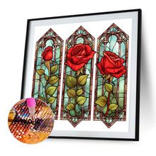 Load image into Gallery viewer, Rose Glass Painting 40*40CM (canvas) Full Round Drill Diamond Painting
