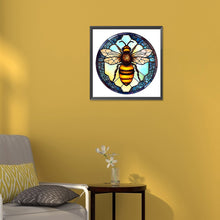 Load image into Gallery viewer, Animal Bee Glass Painting 30*30CM (canvas) Full Round Drill Diamond Painting
