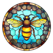 Load image into Gallery viewer, Animal Bee Glass Painting 30*30CM (canvas) Full Round Drill Diamond Painting
