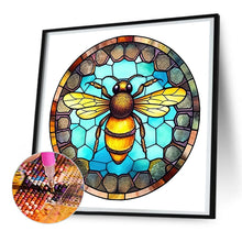 Load image into Gallery viewer, Animal Bee Glass Painting 30*30CM (canvas) Full Round Drill Diamond Painting
