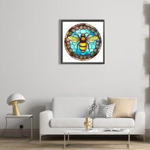 Load image into Gallery viewer, Animal Bee Glass Painting 30*30CM (canvas) Full Round Drill Diamond Painting
