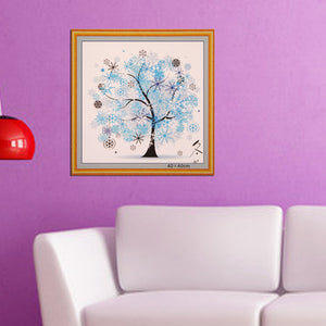 DIY Colorful Four Season Tree Counted Cross Stitch Kit Embroidery Winter