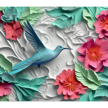 Load image into Gallery viewer, Embossed 3D Hummingbird 40*35CM (canvas) Full Round Drill Diamond Painting
