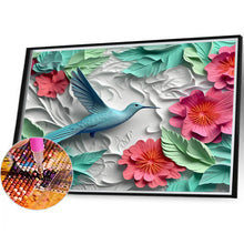 Load image into Gallery viewer, Embossed 3D Hummingbird 40*35CM (canvas) Full Round Drill Diamond Painting
