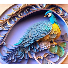 Load image into Gallery viewer, Embossed 3D Peacock 40*35CM (canvas) Full Round Drill Diamond Painting
