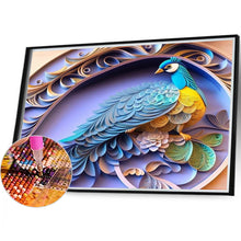 Load image into Gallery viewer, Embossed 3D Peacock 40*35CM (canvas) Full Round Drill Diamond Painting
