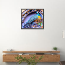 Load image into Gallery viewer, Embossed 3D Peacock 40*35CM (canvas) Full Round Drill Diamond Painting
