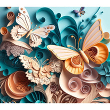 Load image into Gallery viewer, Embossed 3D Butterfly 40*35CM (canvas) Full Round Drill Diamond Painting
