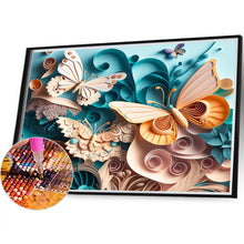 Load image into Gallery viewer, Embossed 3D Butterfly 40*35CM (canvas) Full Round Drill Diamond Painting
