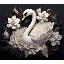 Load image into Gallery viewer, Embossed 3D White Swan 40*35CM (canvas) Full Round Drill Diamond Painting
