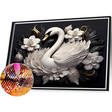 Load image into Gallery viewer, Embossed 3D White Swan 40*35CM (canvas) Full Round Drill Diamond Painting
