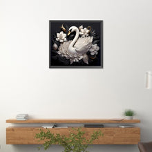 Load image into Gallery viewer, Embossed 3D White Swan 40*35CM (canvas) Full Round Drill Diamond Painting
