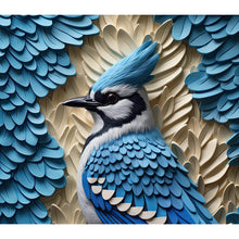 Load image into Gallery viewer, Embossed 3D Blue Bird 40*35CM (canvas) Full Round Drill Diamond Painting
