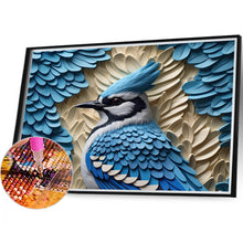 Load image into Gallery viewer, Embossed 3D Blue Bird 40*35CM (canvas) Full Round Drill Diamond Painting
