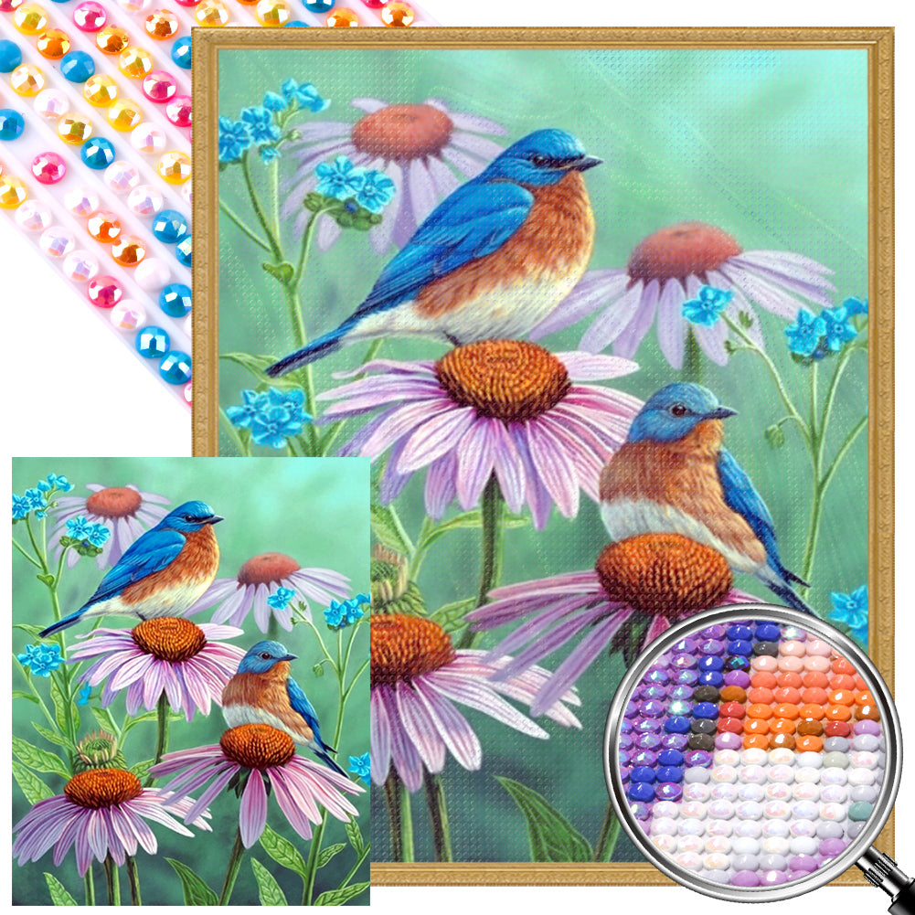 Daisy Bird 40*50CM (canvas) Full Round AB Drill Diamond Painting