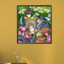 Load image into Gallery viewer, Cat Cat 45*50CM (canvas) Round AB Drill Diamond Painting
