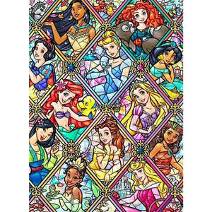 Disney Princess 40*55CM (canvas) Full Round AB Drill Diamond Painting