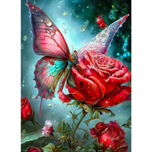 Load image into Gallery viewer, Rose 40*55CM (canvas) Full Round AB Drill Diamond Painting
