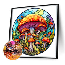 Load image into Gallery viewer, Stained Glass Mushrooms 30*30CM (canvas) Full Round Drill Diamond Painting
