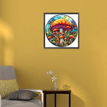 Load image into Gallery viewer, Stained Glass Mushrooms 30*30CM (canvas) Full Round Drill Diamond Painting
