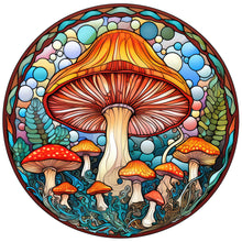 Load image into Gallery viewer, Stained Glass Mushrooms 30*30CM (canvas) Full Round Drill Diamond Painting
