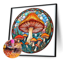 Load image into Gallery viewer, Stained Glass Mushrooms 30*30CM (canvas) Full Round Drill Diamond Painting
