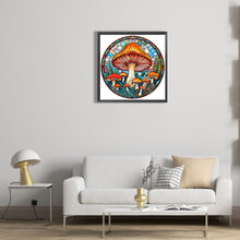 Load image into Gallery viewer, Stained Glass Mushrooms 30*30CM (canvas) Full Round Drill Diamond Painting
