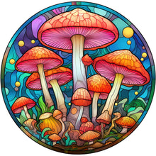 Load image into Gallery viewer, Stained Glass Mushrooms 30*30CM (canvas) Full Round Drill Diamond Painting
