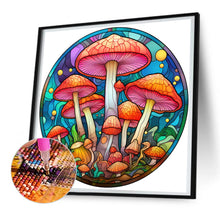 Load image into Gallery viewer, Stained Glass Mushrooms 30*30CM (canvas) Full Round Drill Diamond Painting
