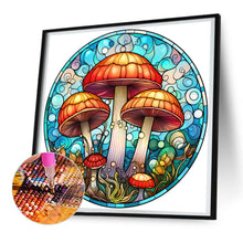 Load image into Gallery viewer, Stained Glass Mushrooms 30*30CM (canvas) Full Round Drill Diamond Painting
