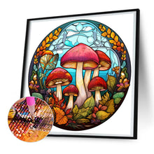 Load image into Gallery viewer, Stained Glass Mushrooms 30*30CM (canvas) Full Round Drill Diamond Painting
